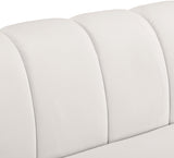 Beaumont Cream Velvet Chair from Meridian - Luna Furniture