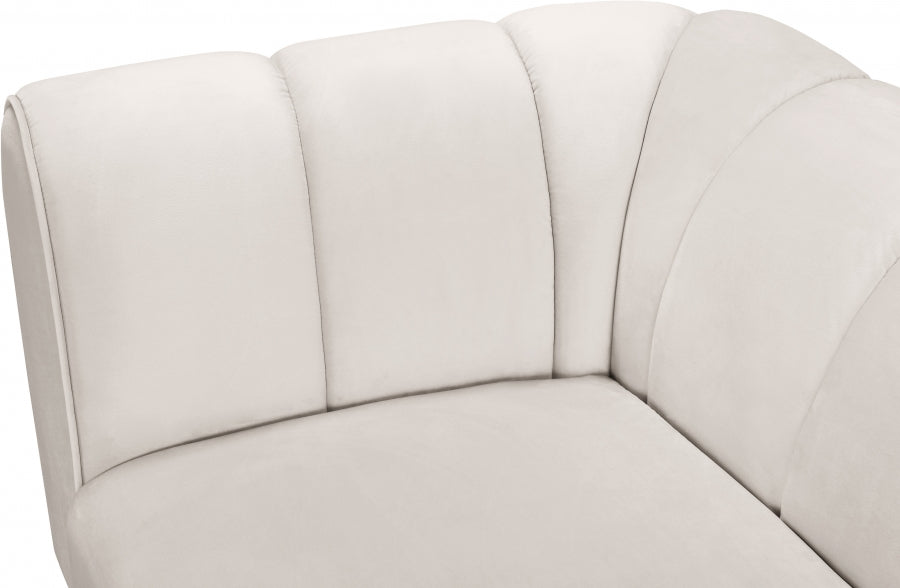 Beaumont Cream Velvet Chair from Meridian - Luna Furniture