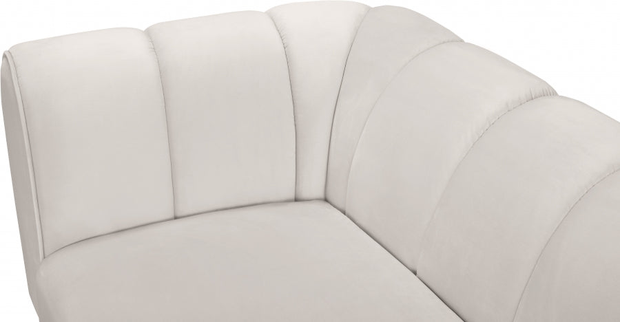 Beaumont Cream Velvet Loveseat from Meridian - Luna Furniture