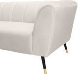 Beaumont Cream Velvet Loveseat from Meridian - Luna Furniture