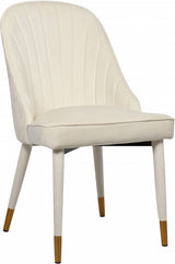 Belle Cream Velvet Dining Chair, Set of 2 from Meridian - Luna Furniture