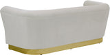 Bellini Cream Velvet Sofa from Meridian - Luna Furniture