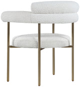 Blake Cream Boucle Fabric Dining Chair, Set of 2 from Meridian - Luna Furniture