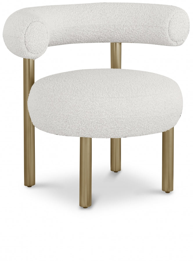 Bordeaux Cream Boucle Fabric Accent Chair from Meridian - Luna Furniture