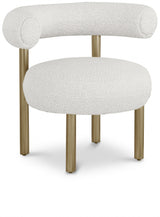 Bordeaux Cream Boucle Fabric Accent Chair from Meridian - Luna Furniture