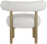 Bordeaux Cream Boucle Fabric Accent Chair from Meridian - Luna Furniture