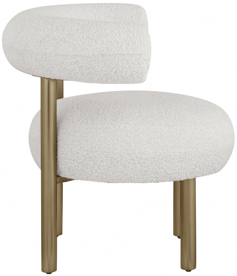 Bordeaux Cream Boucle Fabric Accent Chair from Meridian - Luna Furniture