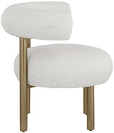 Bordeaux Cream Boucle Fabric Accent Chair from Meridian - Luna Furniture