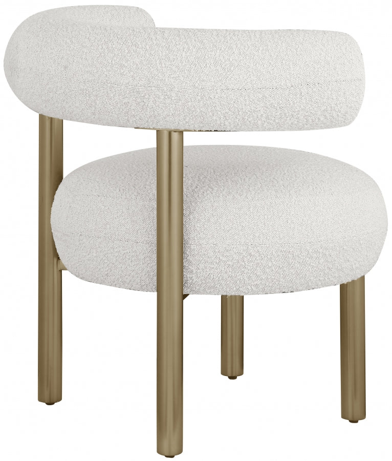 Bordeaux Cream Boucle Fabric Accent Chair from Meridian - Luna Furniture