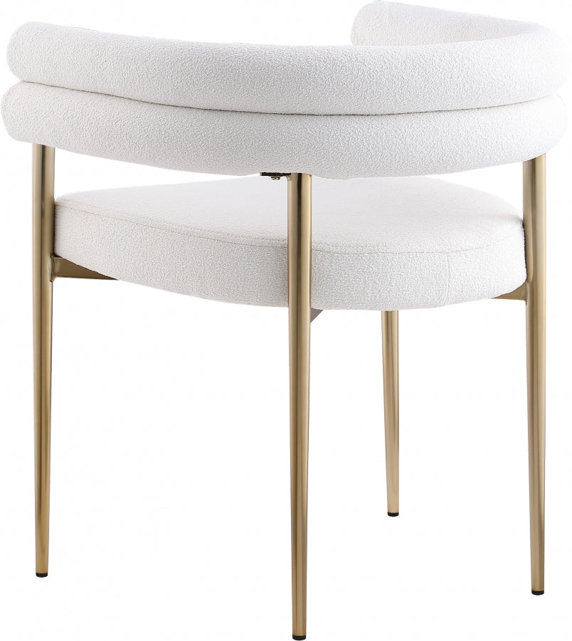 Brielle Cream Boucle Fabric Dining Chair, Set of 2 from Meridian - Luna Furniture