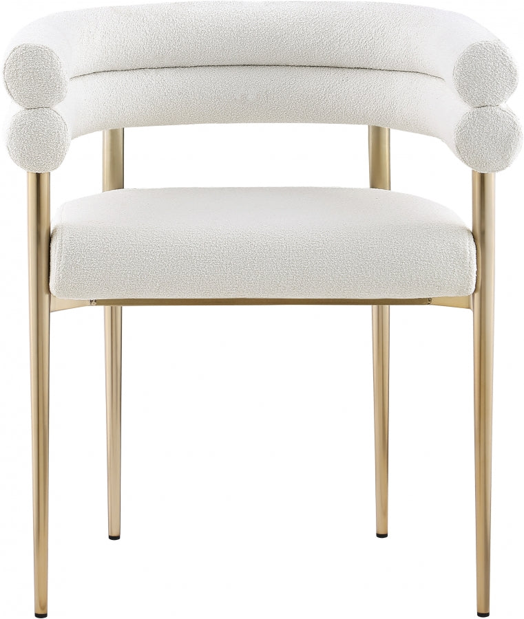 Brielle Cream Boucle Fabric Dining Chair, Set of 2 from Meridian - Luna Furniture