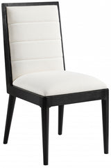 Cream Bristol Linen Textured Fabric Dining Chair, Set of 2 from Meridian - Luna Furniture