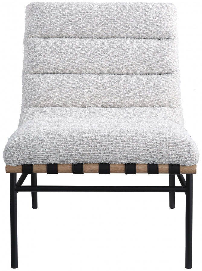 Cream Burke Boucle Fabric Accent Chair from Meridian - Luna Furniture