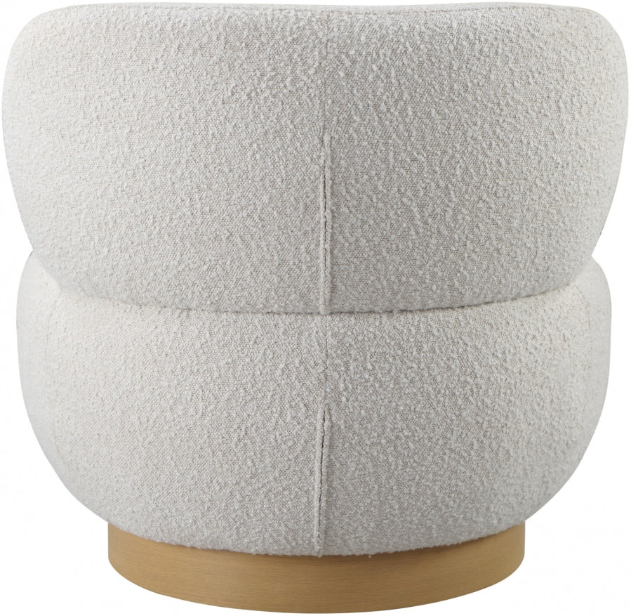 Calais Cream Boucle Fabric Accent Chair from Meridian - Luna Furniture