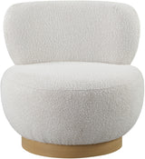 Calais Cream Boucle Fabric Accent Chair from Meridian - Luna Furniture