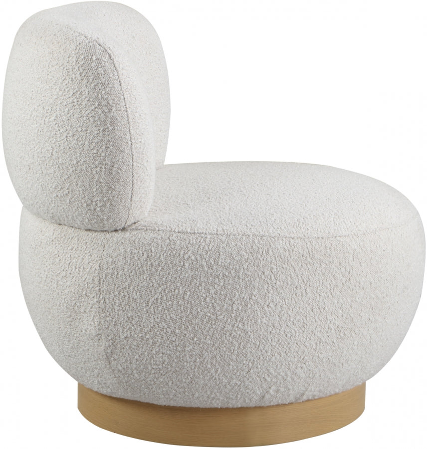 Calais Cream Boucle Fabric Accent Chair from Meridian - Luna Furniture