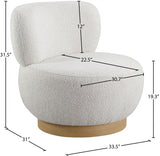 Calais Cream Boucle Fabric Accent Chair from Meridian - Luna Furniture