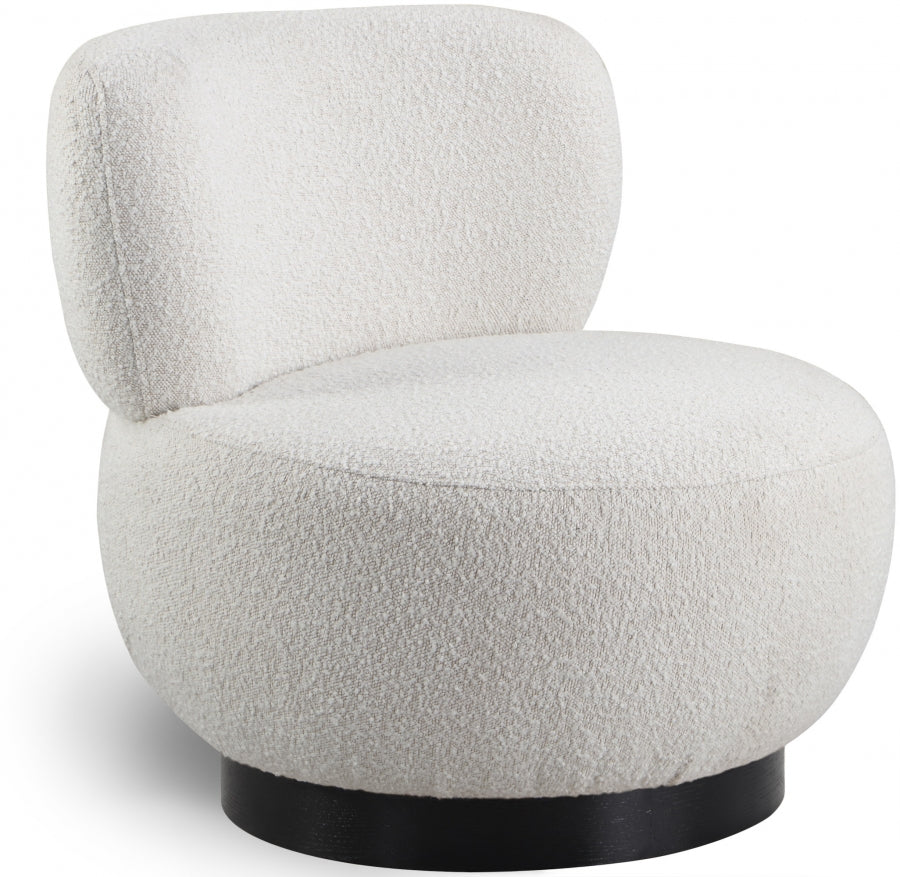 Calais Cream Boucle Fabric Accent Chair from Meridian - Luna Furniture