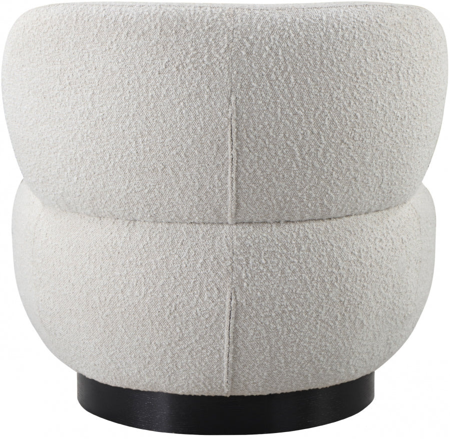 Calais Cream Boucle Fabric Accent Chair from Meridian - Luna Furniture