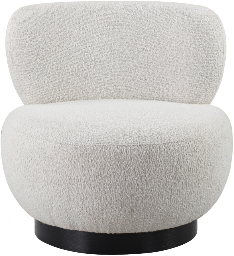 Calais Cream Boucle Fabric Accent Chair from Meridian - Luna Furniture