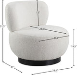 Calais Cream Boucle Fabric Accent Chair from Meridian - Luna Furniture