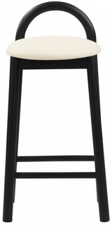 Calvin Cream Faux Leather Counter Stool from Meridian - Luna Furniture