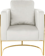 Casa Cream Velvet Chair from Meridian - Luna Furniture