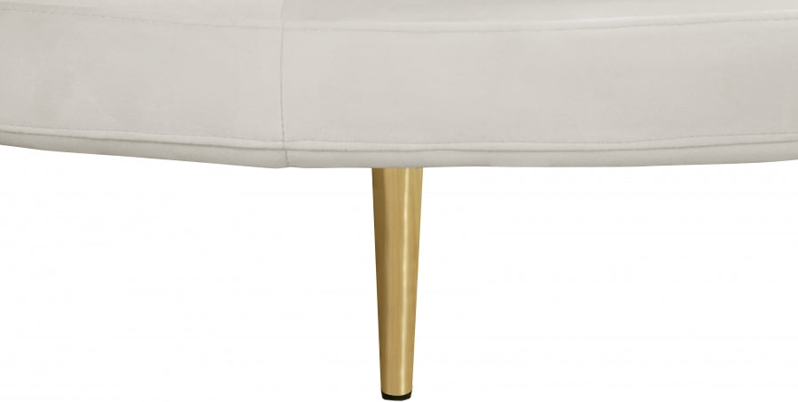 Circlet Cream Velvet Roundabout Sofa from Meridian - Luna Furniture