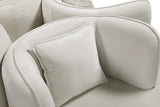 Circlet Cream Velvet Roundabout Sofa from Meridian - Luna Furniture