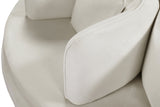 Circlet Cream Velvet Roundabout Sofa from Meridian - Luna Furniture