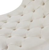 Crescent Cream Velvet Chair from Meridian - Luna Furniture