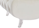 Crescent Cream Velvet Chair from Meridian - Luna Furniture