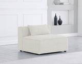 Cube Cream Modular Armless Chair from Meridian - Luna Furniture