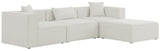 Cube Cream Modular Sectional from Meridian - Luna Furniture