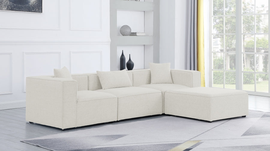 Cube Cream Modular Sectional from Meridian - Luna Furniture