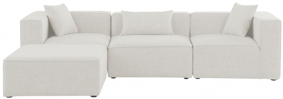 Cube Cream Modular Sectional from Meridian - Luna Furniture