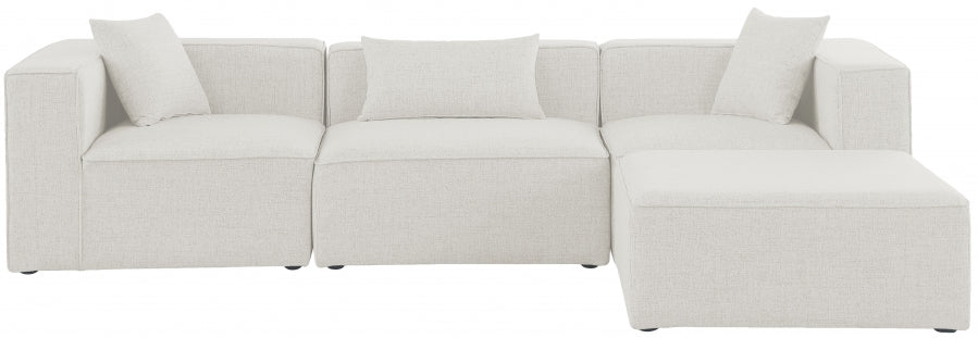 Cube Cream Modular Sectional from Meridian - Luna Furniture