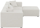 Cube Cream Modular Sectional from Meridian - Luna Furniture