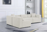 Cube Cream Modular Sectional from Meridian - Luna Furniture