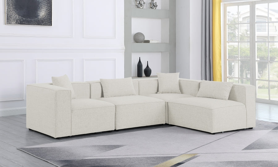 Cube Cream Modular Sectional from Meridian - Luna Furniture