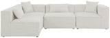 Cube Cream Modular Sectional from Meridian - Luna Furniture