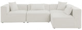 Cube Cream Modular Sectional from Meridian - Luna Furniture