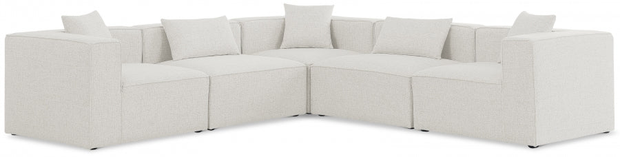 Cube Cream Modular Sectional from Meridian - Luna Furniture