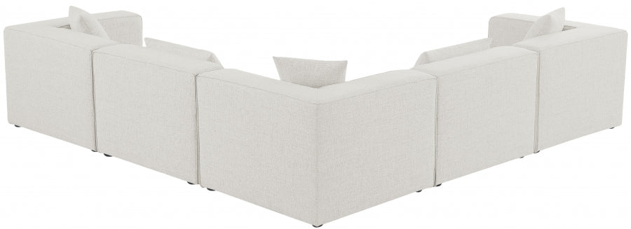 Cube Cream Modular Sectional from Meridian - Luna Furniture