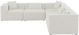 Cube Cream Modular Sectional from Meridian - Luna Furniture