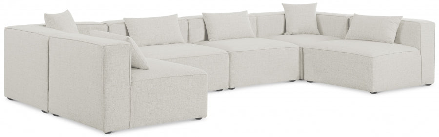 Cube Cream Modular Sectional from Meridian - Luna Furniture