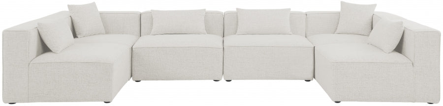 Cube Cream Modular Sectional from Meridian - Luna Furniture