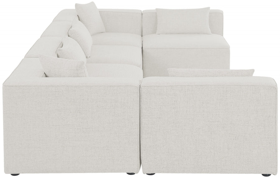 Cube Cream Modular Sectional from Meridian - Luna Furniture