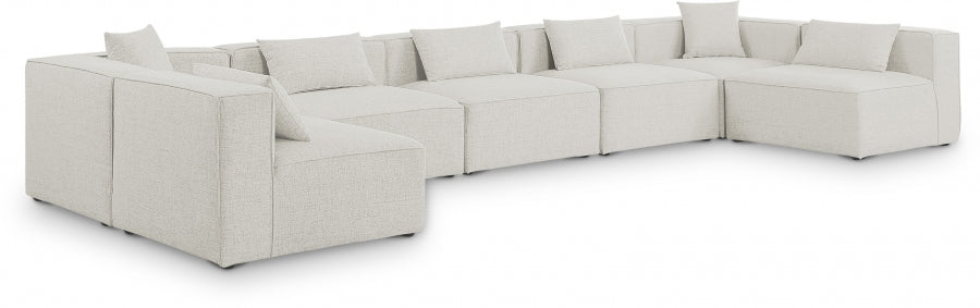 Cube Cream Modular Sectional from Meridian - Luna Furniture