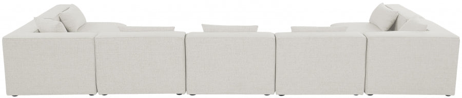 Cube Cream Modular Sectional from Meridian - Luna Furniture